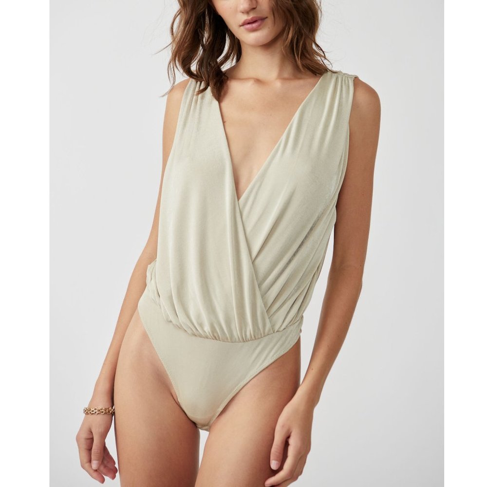 FREE PEOPLE Night Owl Bodysuit  Morning Oat NWT